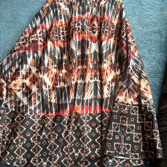 Bhanuni by Jyoti Anthropologie medium maxi skirt lined gorgeous kaleidoscope M - Picture 3 of 10